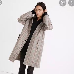 Madewell Plaid Brooklyn Raincoat